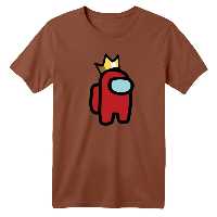 تی شرت آستین کوتاه بچگانه مدل امانگ آس رنگ موکایی