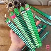 خط کش 15 سانتی چوبی طرح کاکتوس