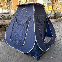 چادر مسافرتی 8 نفره فنری مدل ریپس جنس برنو با سایبان و ارتفاع بلند و فنر آلمانی کد2