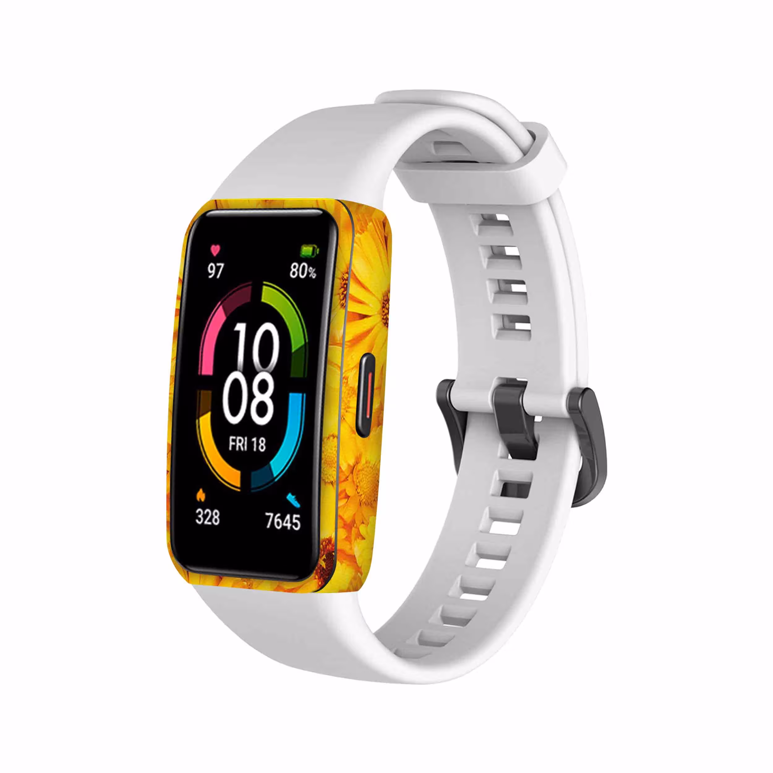 برچسب ماهوت طرح Yellow Flower مناسب برای ساعت هوشمند هوآوی band 6