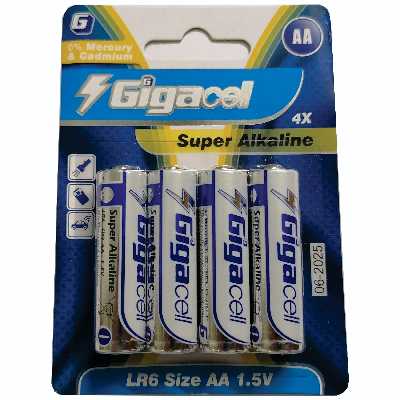 باتری قلمی گیگاسل مدل سوپر آلکالاین بسته 4 عددی