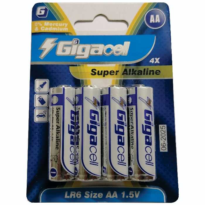 باتری قلمی گیگاسل مدل سوپر آلکالاین بسته 4 عددی