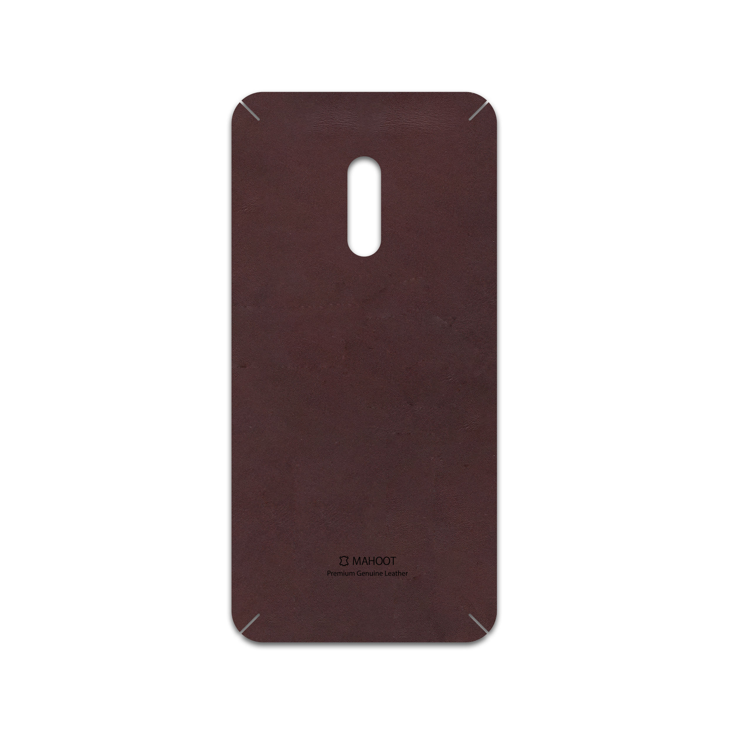 برچسب پوششی ماهوت مدل Matte-Dark-Brown-Leather مناسب برای گوشی موبایل اپو Realme X