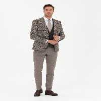 کت و شلوار مردانه قهوه ای روشن پیرکاردین - فروشگاه لباس شهرمون