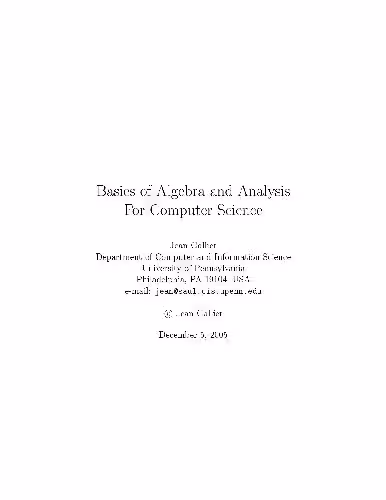 خرید و دانلود نسخه کامل کتاب Basics of Algebra and Analysis for Computer Science