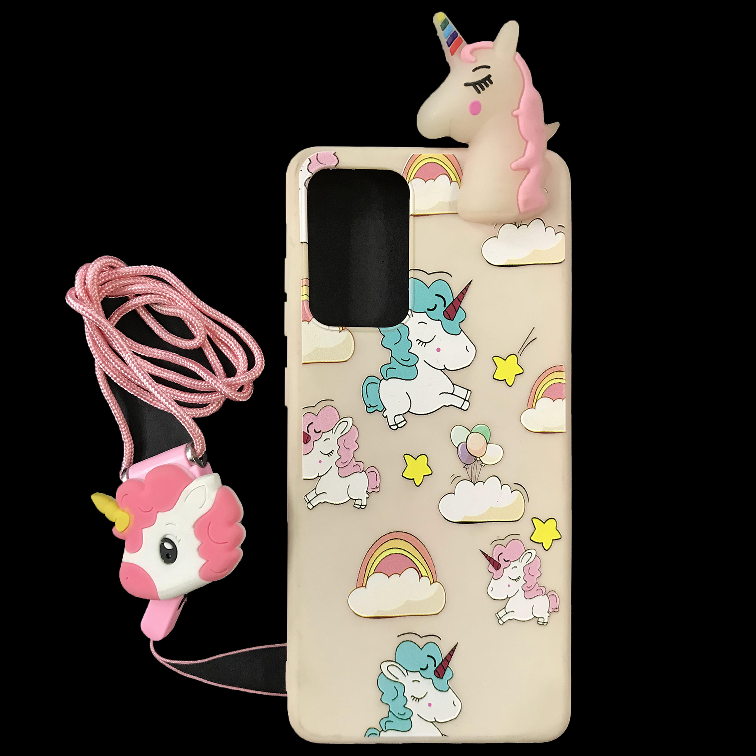 کاور مدل یونیکورن مناسب برای گوشی موبایل سامسونگ Galaxy A72 به همراه بند