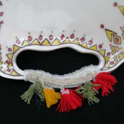 شیرینی خوری سرامیکی هیوا طرح جبه دسته دار کد 10999337