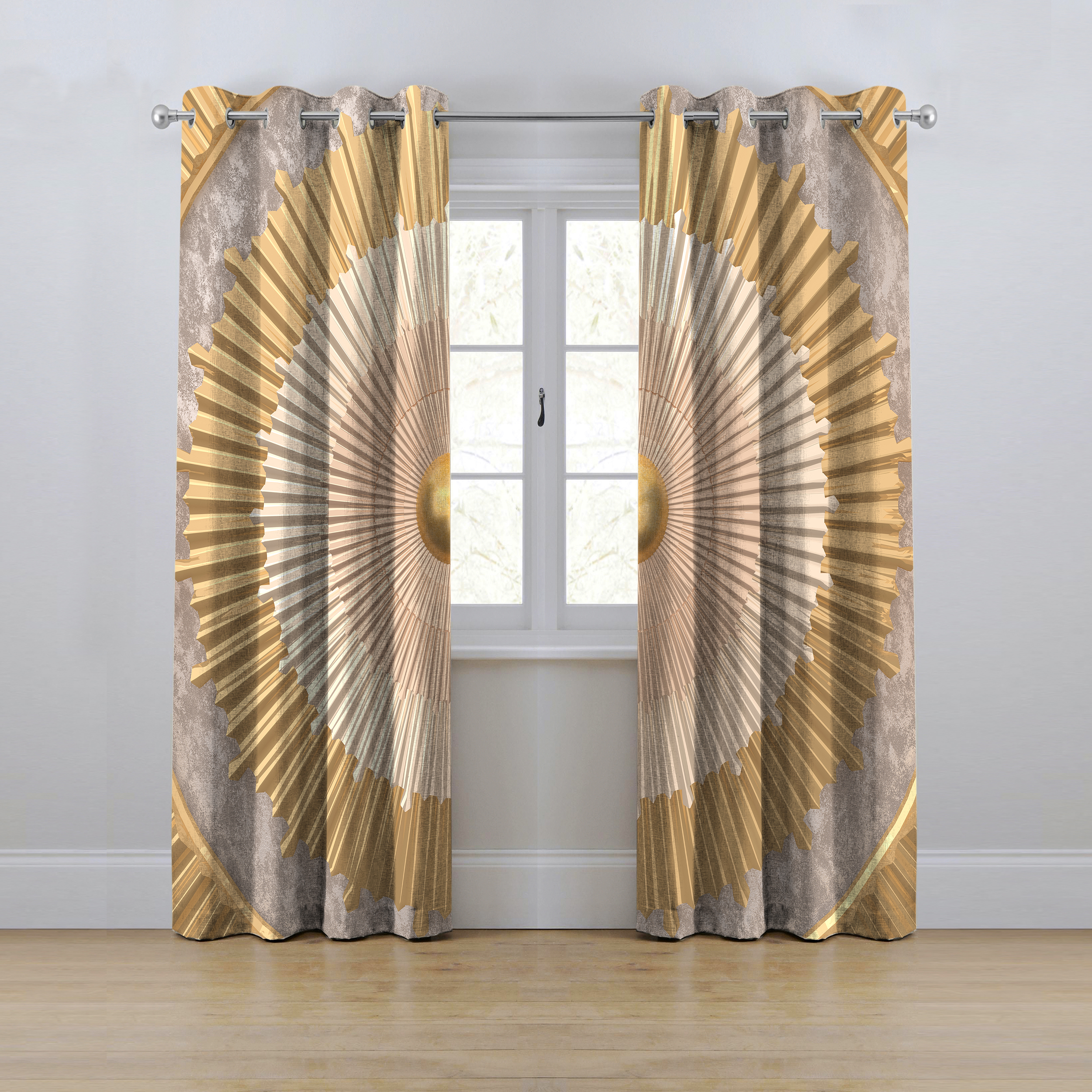 پرده مدل پانچی طرح سه بعدی سایز 280x145 سانتی متر