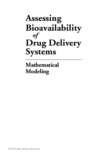 خرید و دانلود نسخه کامل کتاب Assessing Bioavailablility of Drug Delivery Systems: Mathematical Modeling