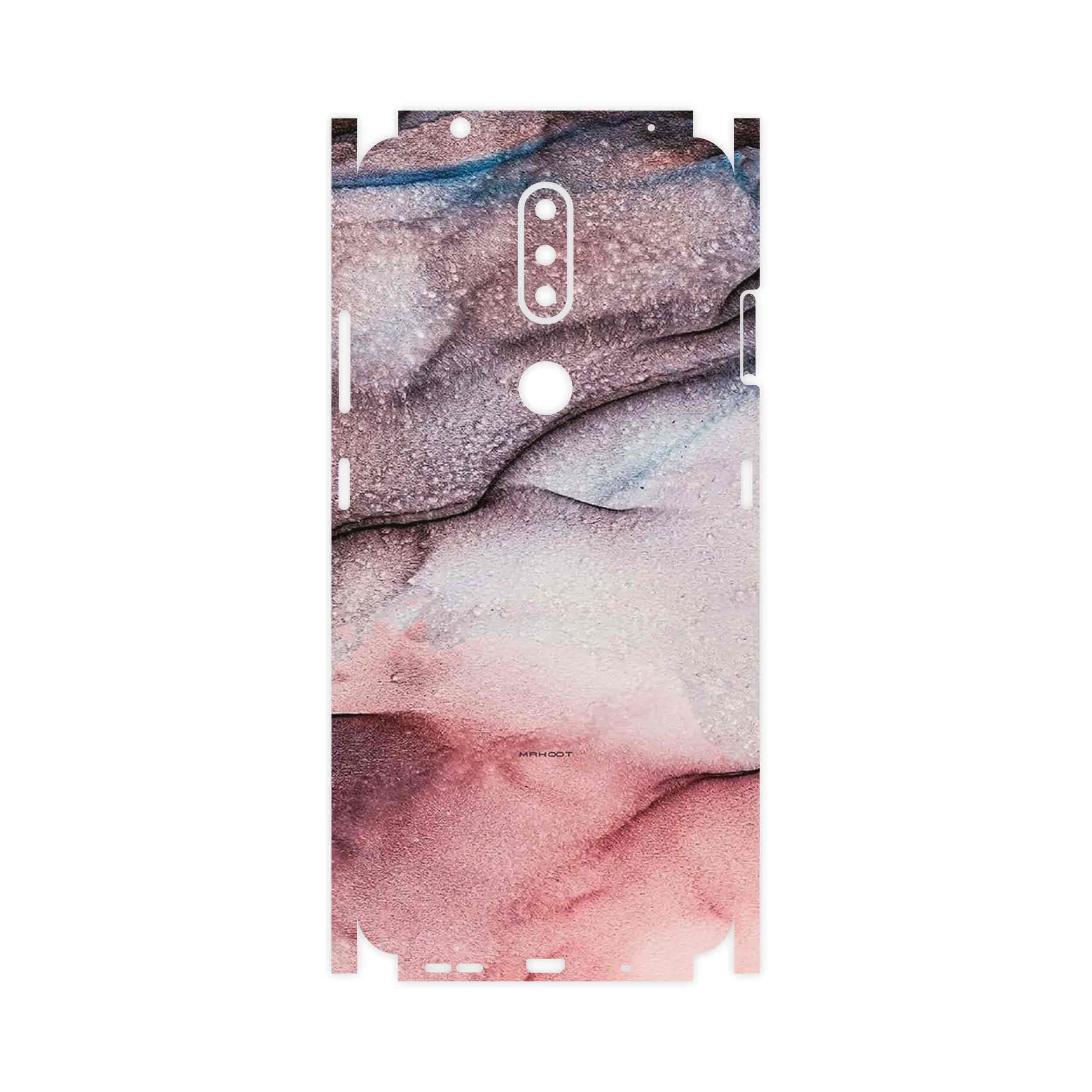 برچسب پوششی ماهوت مدل Smoky pink marble-FullSkin مناسب برای گوشی موبایل نوکیا 2.4