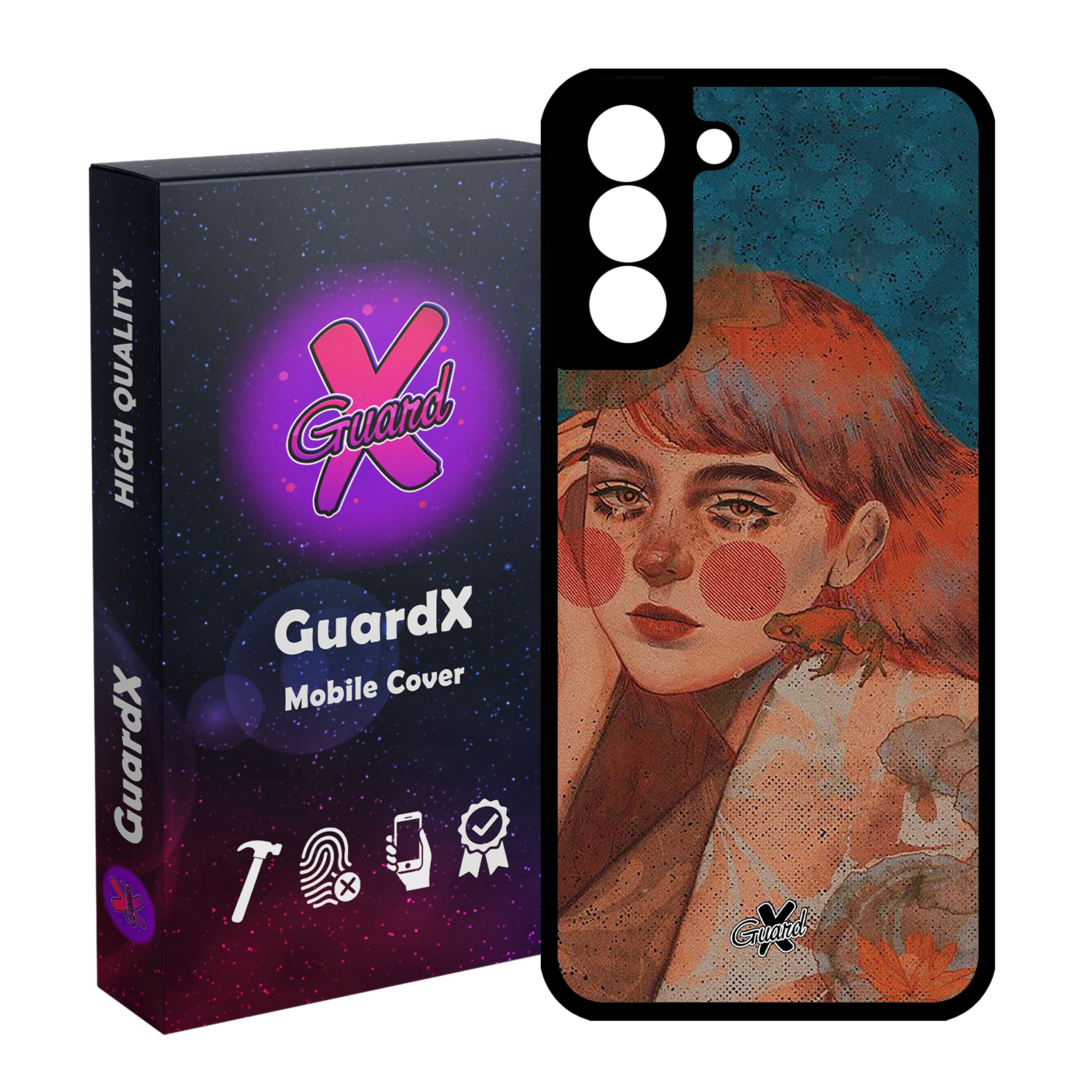 کاور گارد ایکس طرح Girl مدل Glass10330 مناسب برای گوشی موبایل سامسونگ Galaxy S21