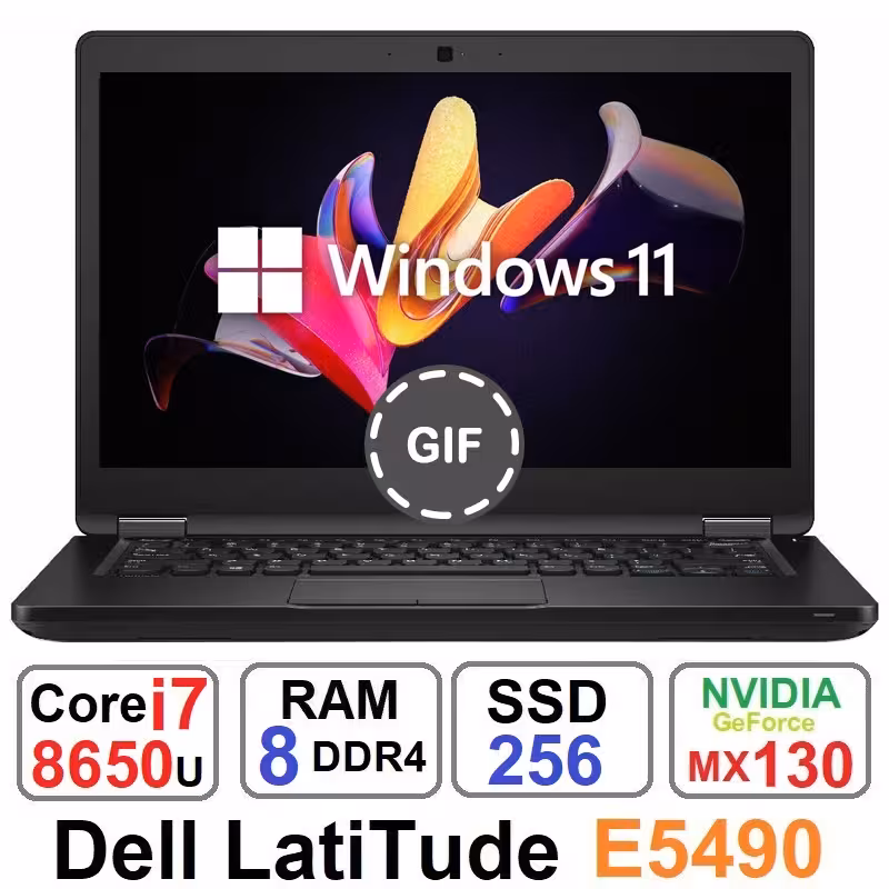 لپ تاپ دل Dell Latitude E5490 Core i7 8650u رم 8 گیگ