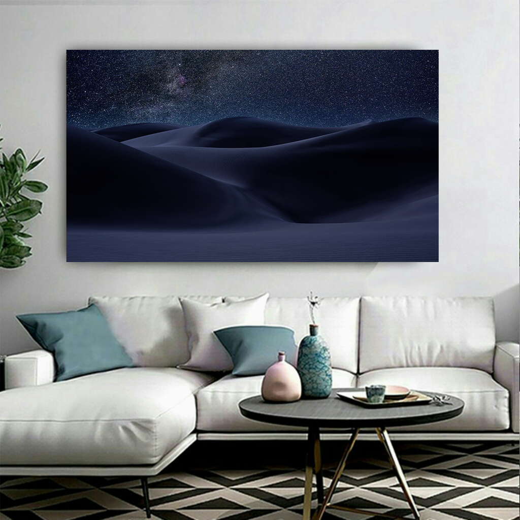 تابلو بوم طرح کهکشان و ستارگان مدل تپه های شنی کد AR7170