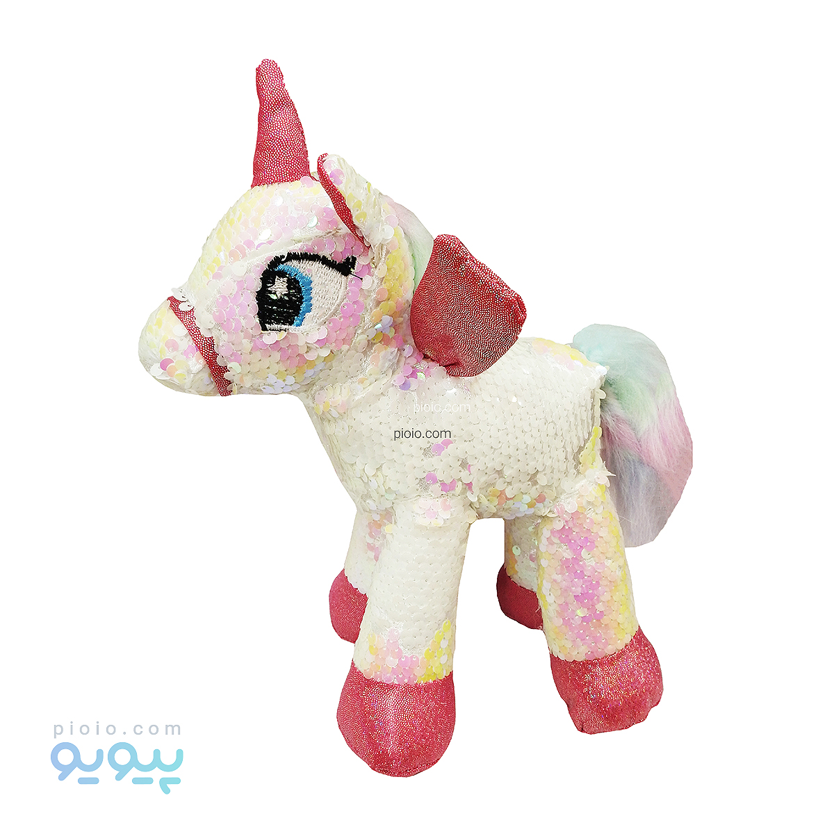 عروسک اسب تک شاخ ایستاده پولکی