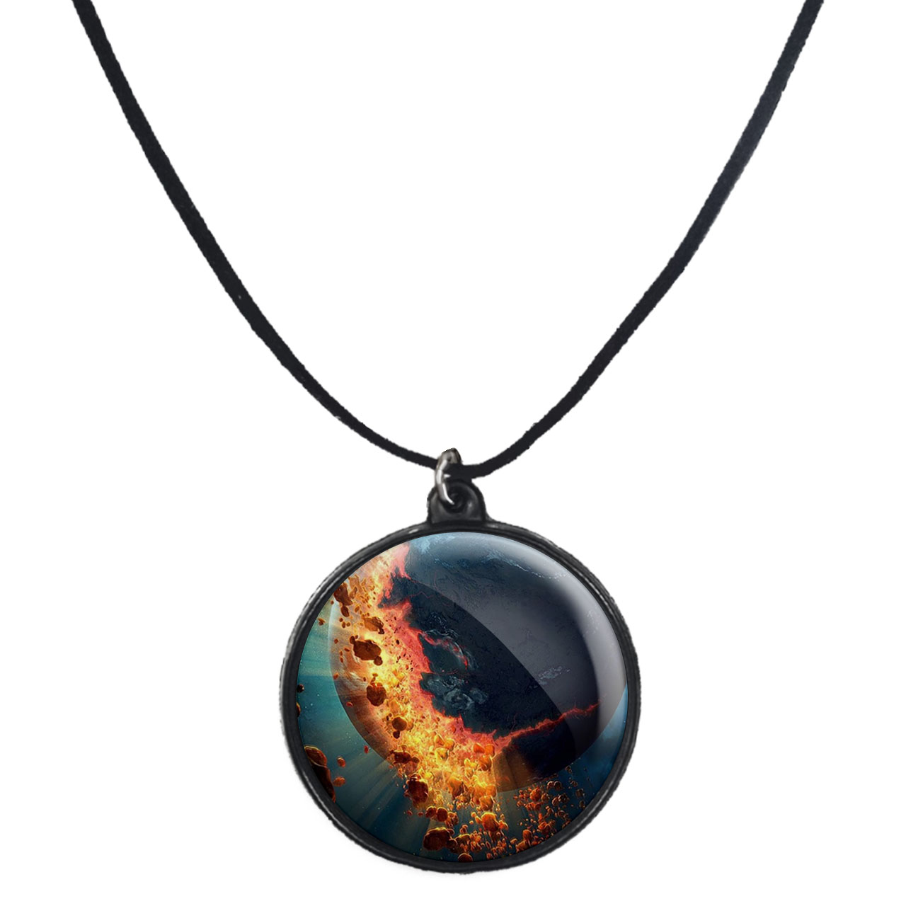 گردنبند پرمانه طرح سیاره ها کد pmb.25133 مدل دو طرفه