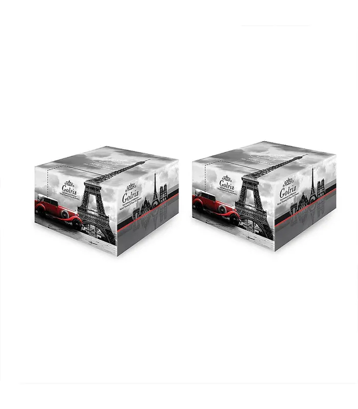 دستمال کاغذی 50 برگ گلریز مدل برج ایفل بسته 2 عددی