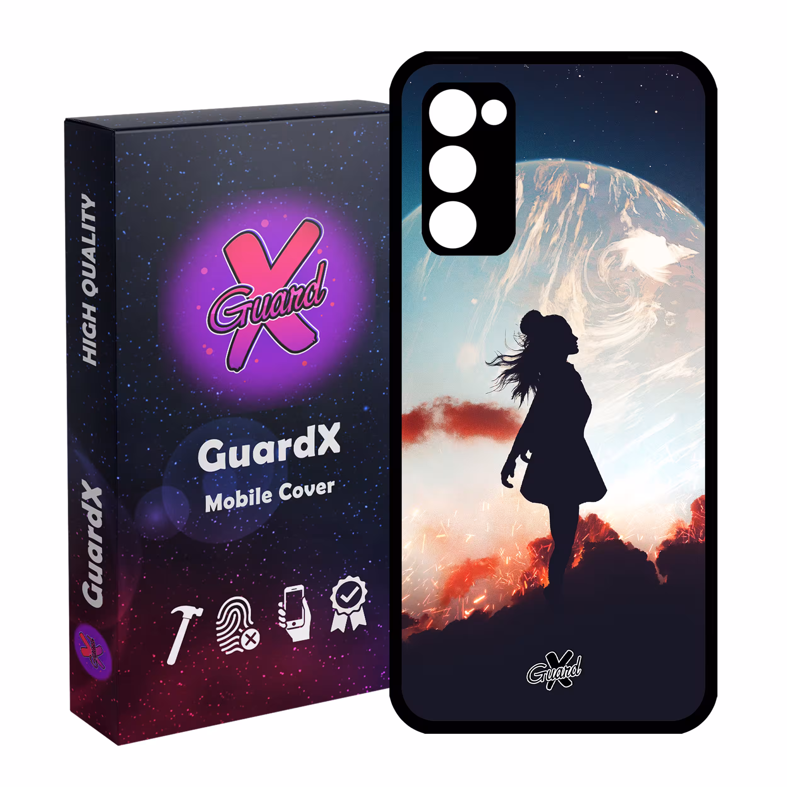 کاور گارد ایکس طرح دختر مدل Glass10195 مناسب برای گوشی موبایل سامسونگ Galaxy S20 FE