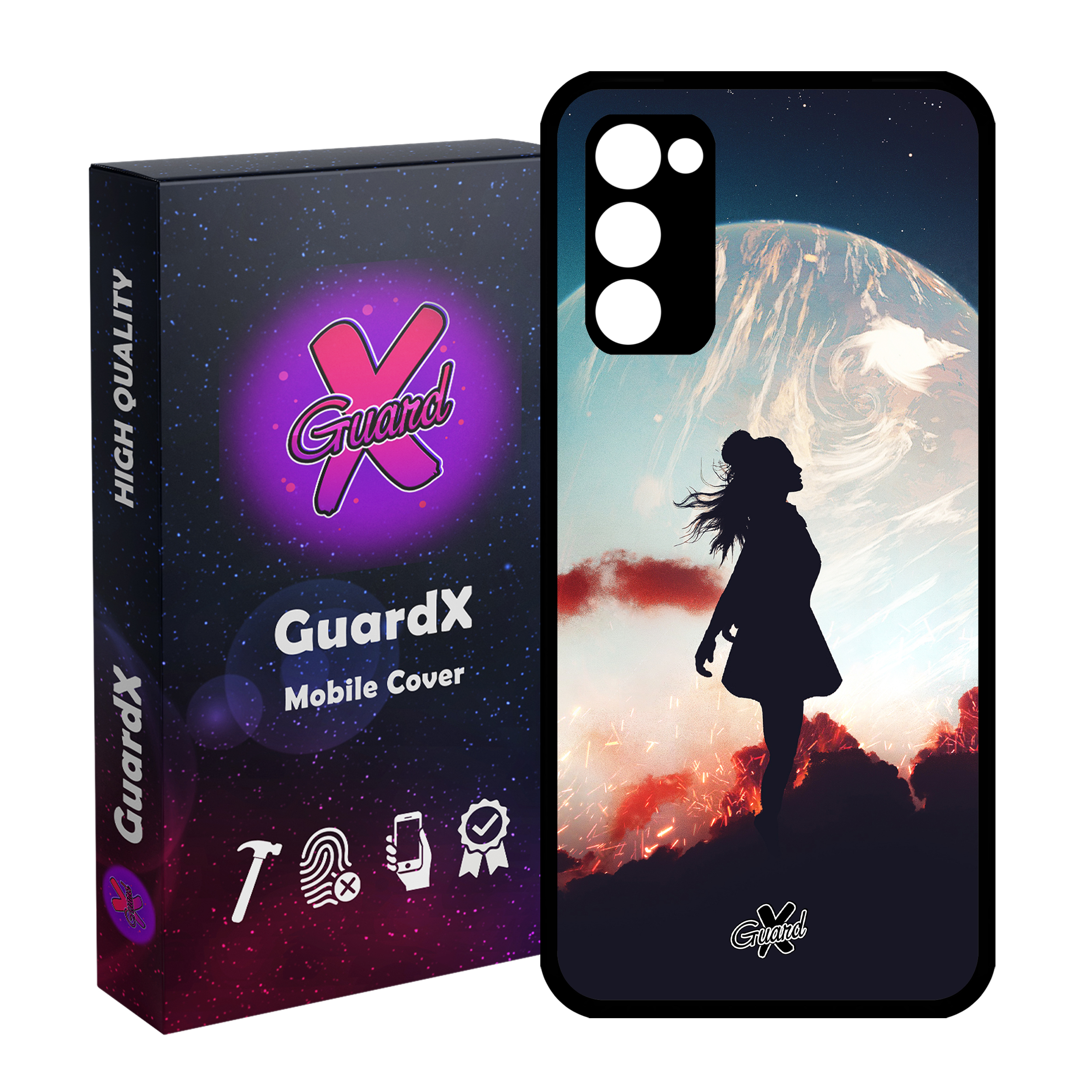 کاور گارد ایکس طرح دختر مدل Glass10195 مناسب برای گوشی موبایل سامسونگ Galaxy S20 FE