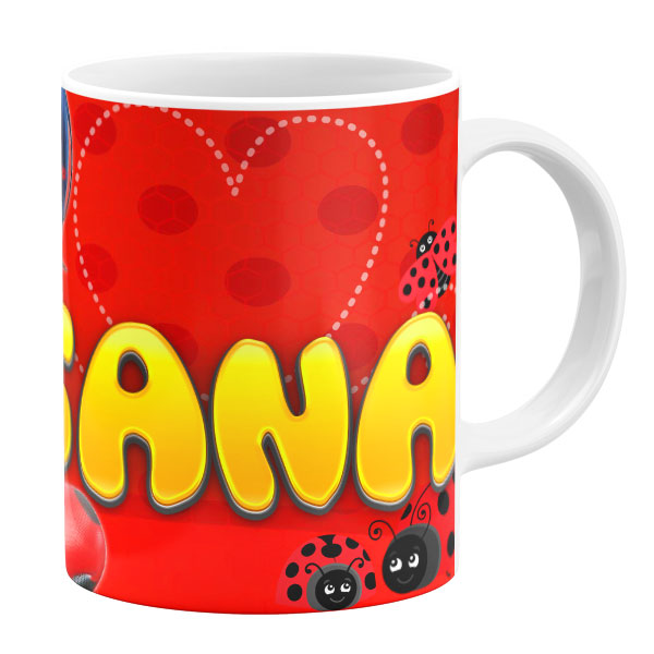 ماگ طرح دختر کفشدوزکی مدل ثنا