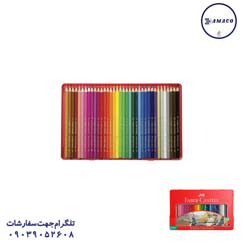 مداد رنگی 36 فلز فابرکاستل