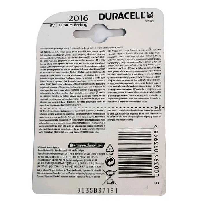 باتری سکه ای دوراسل مدل 2016 بسته 10 عددی