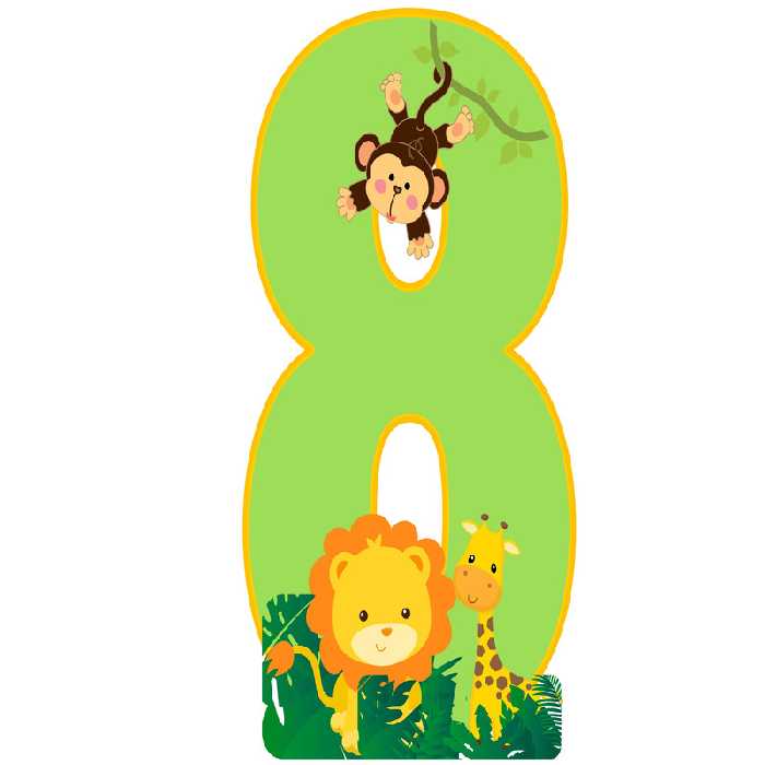 استند رومیزی تولد طرح 8 مدل حیوانات جنگل کد JNGLN801S30