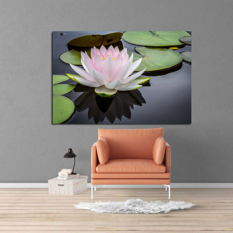 تابلو شاسی طرح گل نیلوفر مدل 58