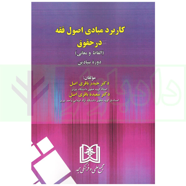 کاربرد مبادی اصول فقه در حقوق (الفاظ و معانی) | دکتر باقری اصل
