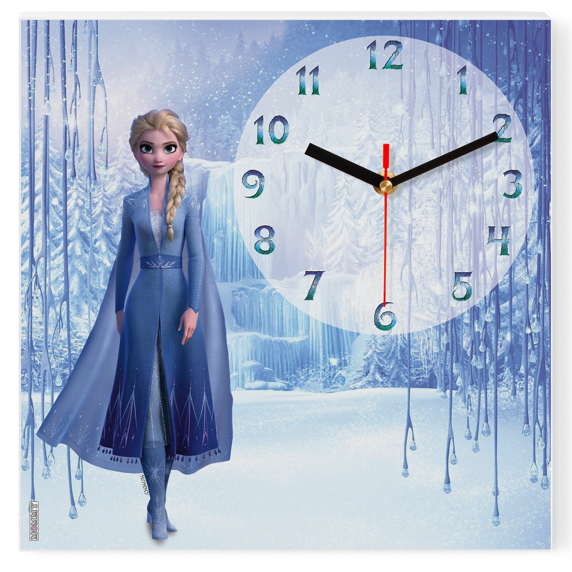 ساعت دیواری کودک MOMMY طرح السا و آنا کد 4110