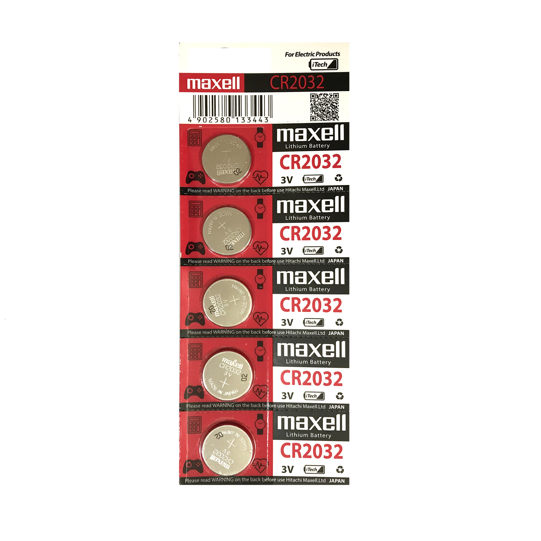 باتری سکه ای  مدل CR2032 بسته 5 عددی