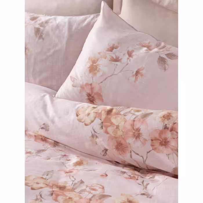 سرویس روتختی کاتن باکس مدل Satin Pansy Bej دو نفره 6 تکه