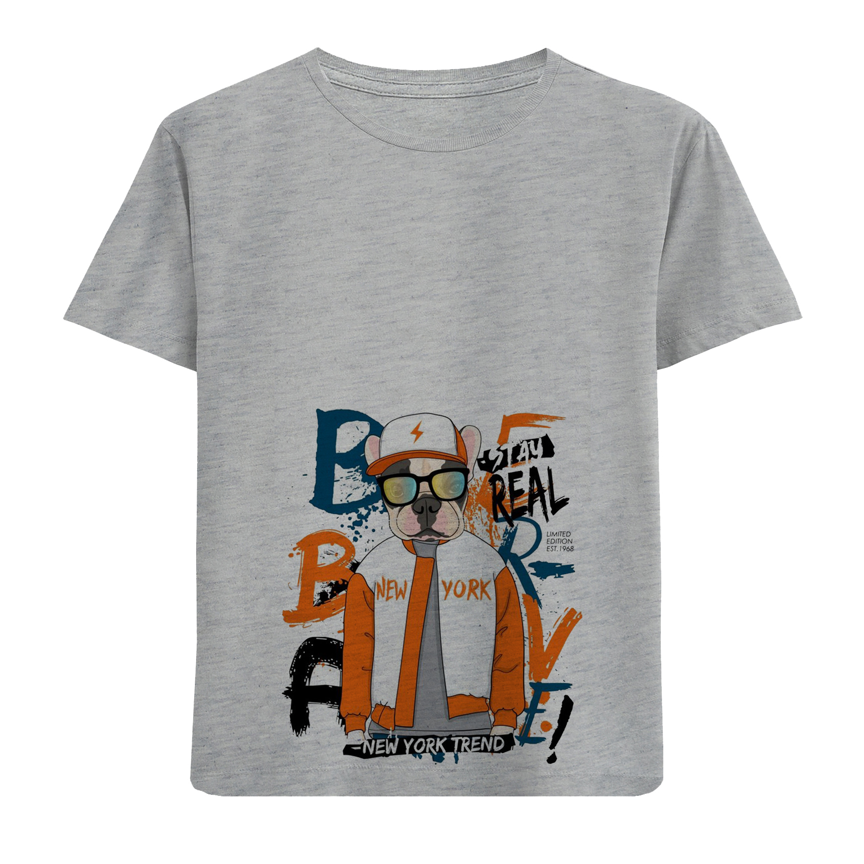 تی شرت آستین کوتاه بچگانه مدل سگ عینکی