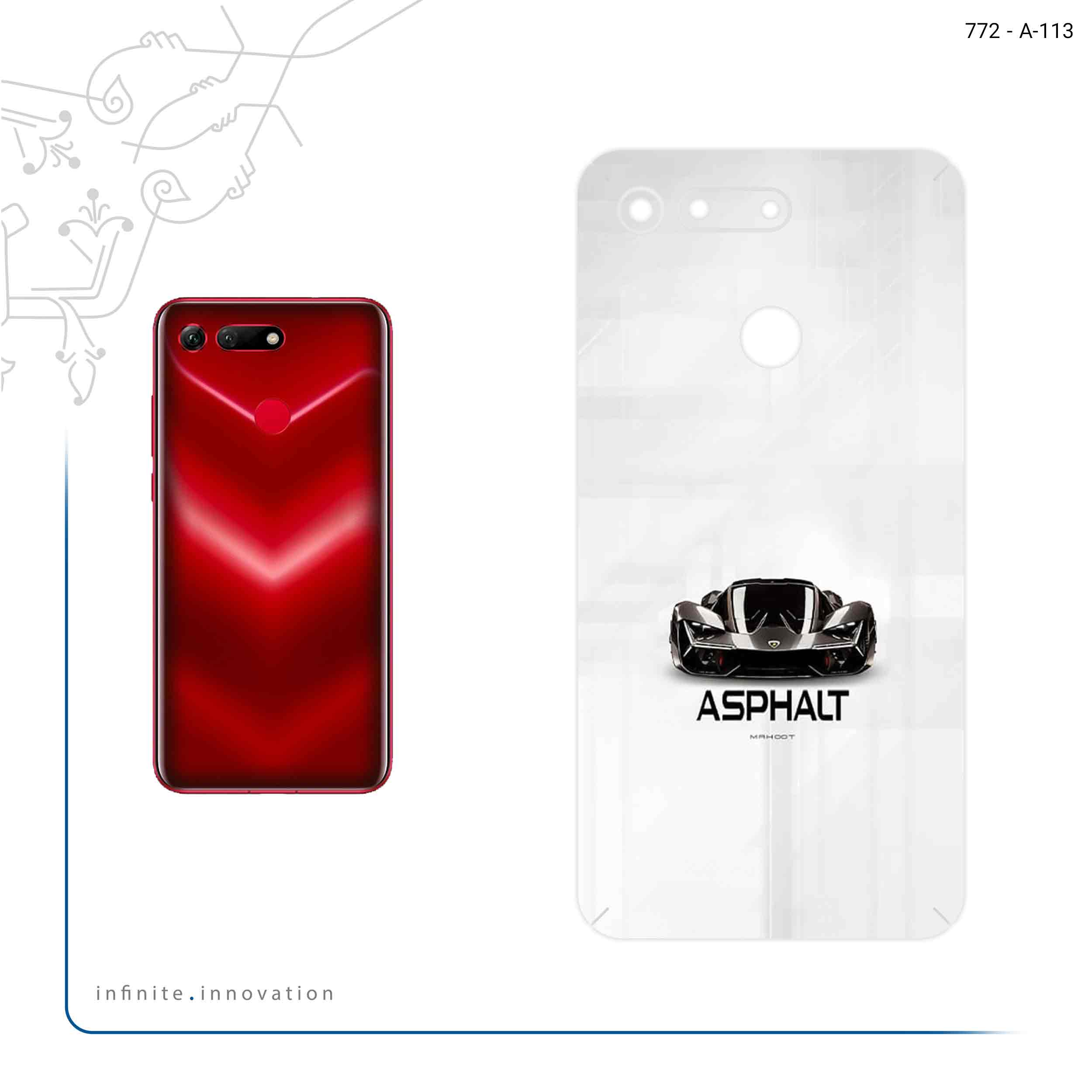 برچسب پوششی ماهوت مدل Asphalt Game Series مناسب برای گوشی موبایل آنر View 20