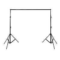 پایه پرده سبز با میله افقی 3 متری