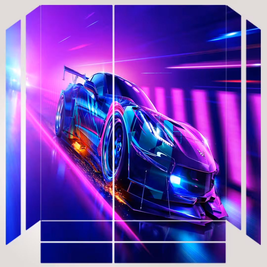 برچسب پلی استیشن ۴ مدل ps4 fat طرح need for speed کد PS-1031