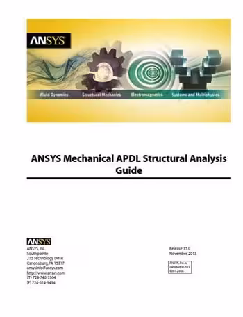 󾕇 دانلود کتاب ANSYS Mechanical APDL Structural Analysis Guide, 2013 - دانلود کتاب های دانشگاهی