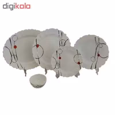 سرویس 25 پارچه غذاخوری آیروپال طرح رویا قرمز