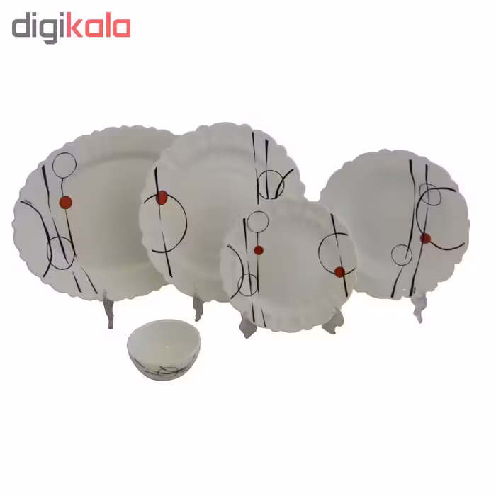 سرویس 25 پارچه غذاخوری آیروپال طرح رویا قرمز