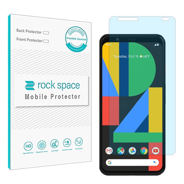 گلس گوگل Pixel 4 مدل نانو هیدروژل آنتی بلو برند راک اسپیس کد S