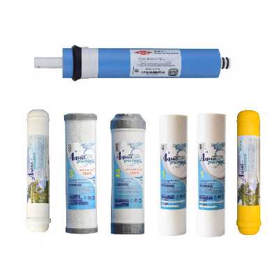فیلتر دستگاه تصفیه کننده آب آکوا پیورست مدل RO-NEW07 مجموعه 6 عددی به همراه فیلتر فیلمتک کد 75-1812
