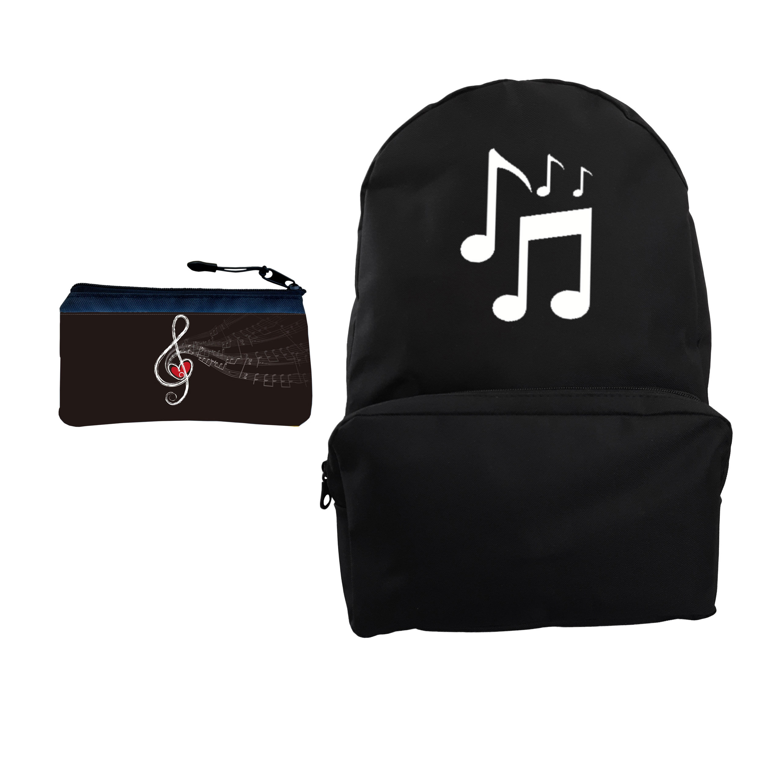 کوله پشتی مدل موسیقی کد KP-547 به همراه جامدادی