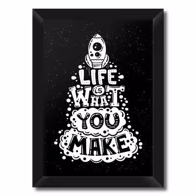 تابلو فنچ آرت طرح Life Is کد QT102B-WB