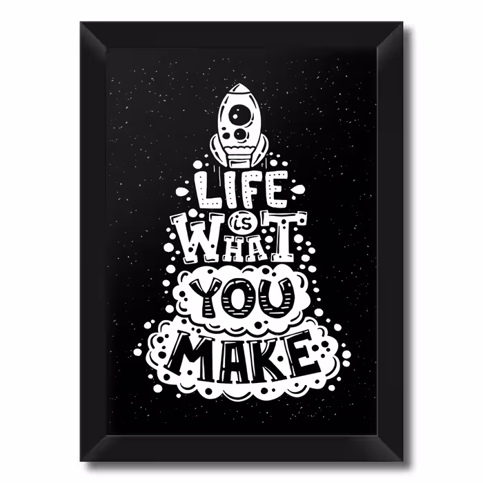 تابلو فنچ آرت طرح Life Is کد QT102B-WB