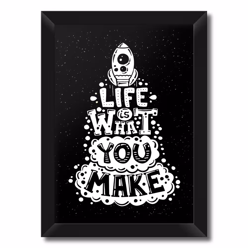 تابلو فنچ آرت طرح Life Is کد QT102B-WB