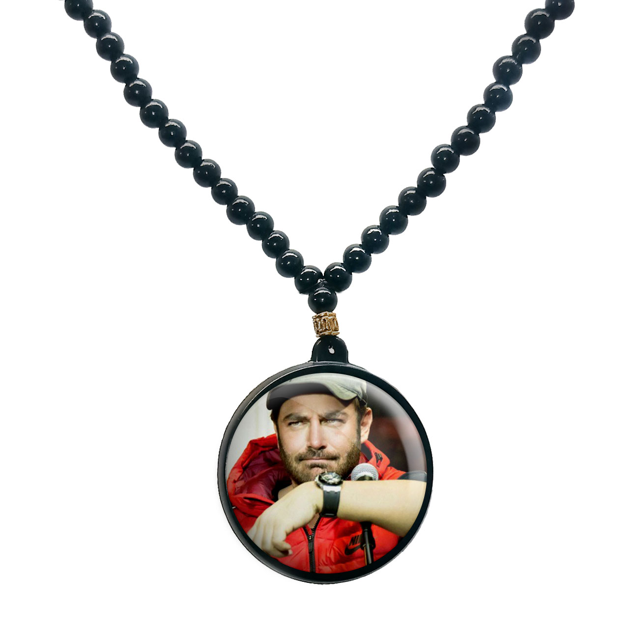 گردنبند پرمانه طرح محمد رضا گلزار کد pmd.24661 مدل دو طرفه