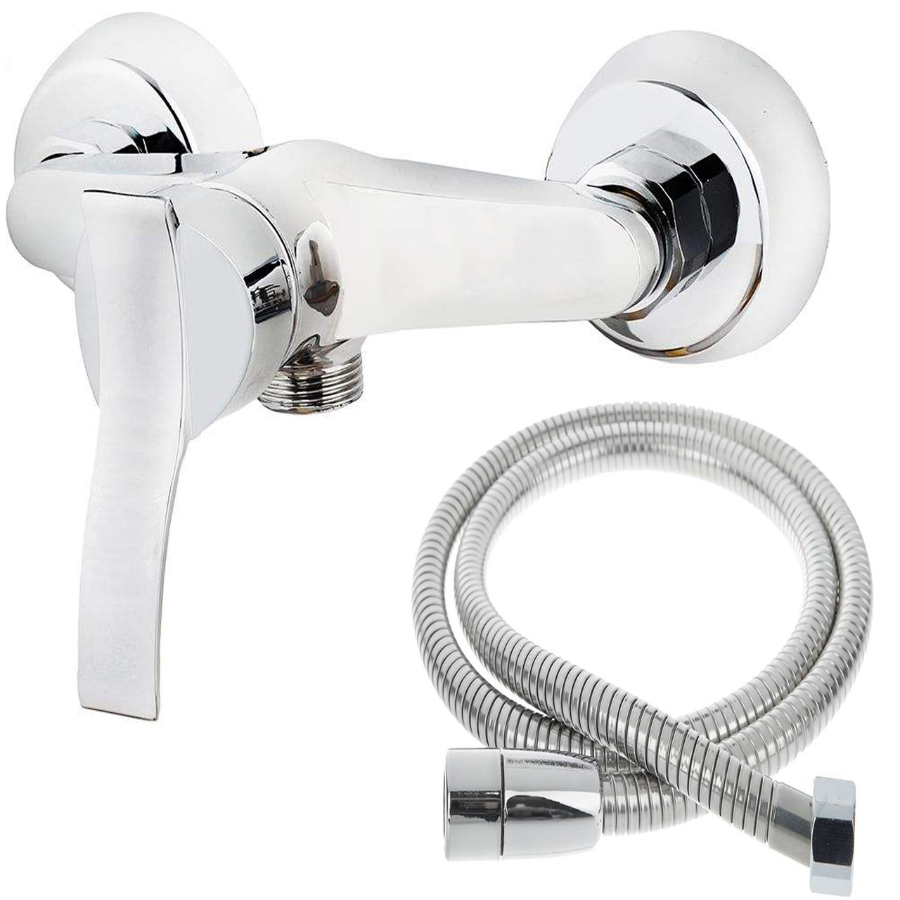 شیر سرویس بهداشتی تک متال مدل ادرینا به همراه شلنگ توالت