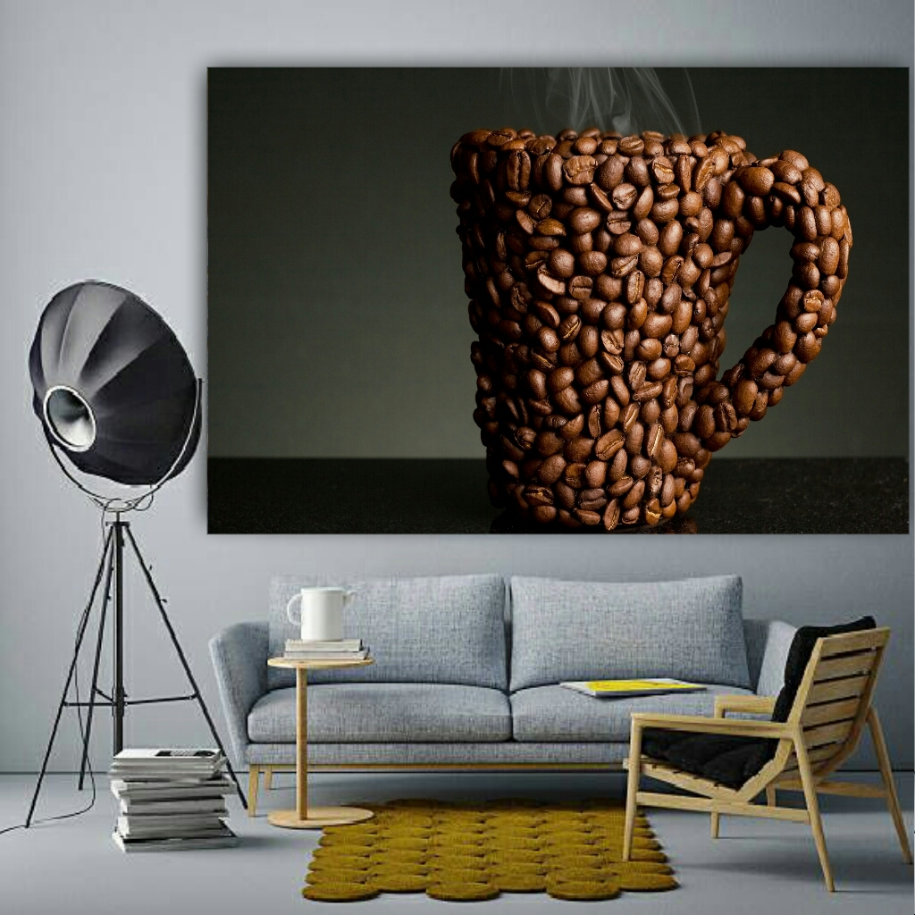 تابلو بوم طرح دانه قهوه کد BH501