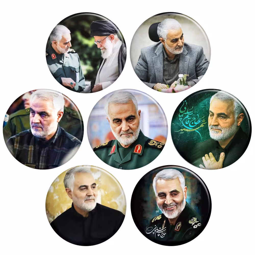 پیکسل گالری باجو طرح سردار سپهبد شهید حاج قاسم سلیمانی کد 36 مجموعه 7 عددی