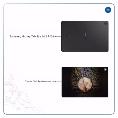 برچسب پوششی ماهوت مدل Setar-Daf-Instruments مناسب برای تبلت سامسونگ Galaxy Tab S5e 10.5 2019 T720