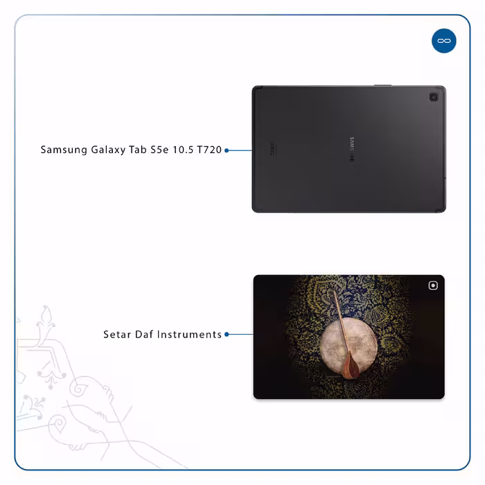 برچسب پوششی ماهوت مدل Setar-Daf-Instruments مناسب برای تبلت سامسونگ Galaxy Tab S5e 10.5 2019 T720